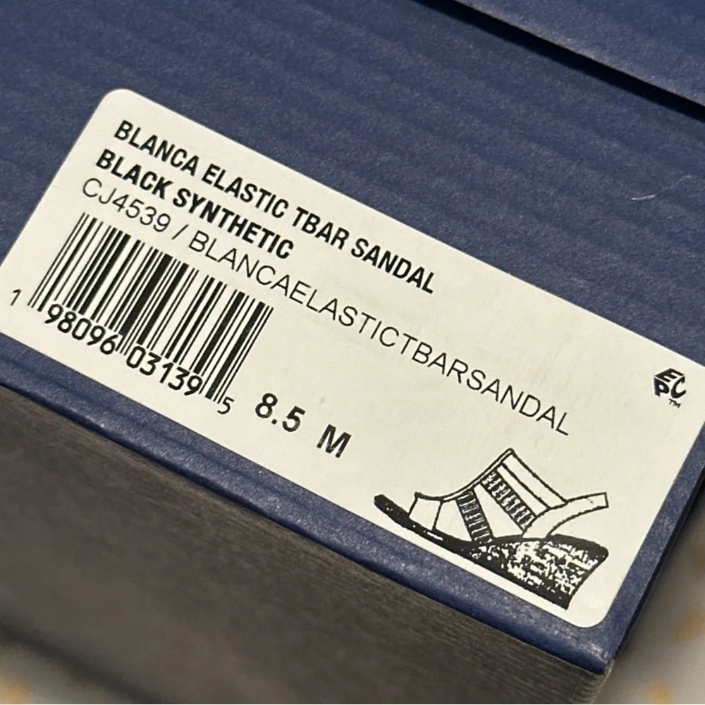 Rockport Blanca Wedge Sandal Elastic TBar Sandal in Black NEW in Box
